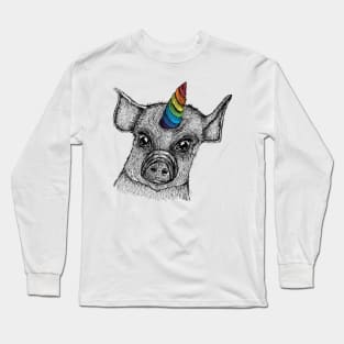 Pig Unicorn Long Sleeve T-Shirt